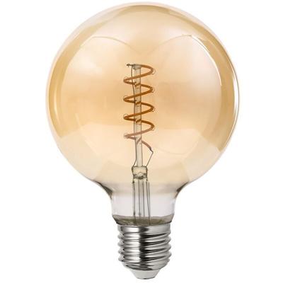 E27 G95 4,5 w LED-Lampe Amber Vintage Deco Filament Température de Couleur: Blanc chaud 2200K