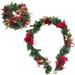 Fraser Hill Farm 24-in. Wreath and 9-ft. Garland Set, Pinecones