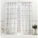 Nicole Miller New York Hattie Light Filtering Semi Sheer Rod Pocket Curtain Panel Pair