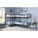 Metal Triple Bunk Bed by Acme Metal in Black/Brown | 68 H x 79 W x 119 D in | Wayfair BD00370
