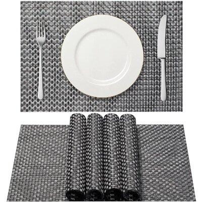 Set of 4 PVC Placemats Non-Slip Heat Insulation Dining Table Place Mats Best 