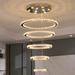 Everly Quinn Gyimah Luxury Large 5 Rings Round Crystal Led Chandelier Light Spiral Led Pendant Lamp Light Fixtures Stair Hotel Lamp Dimmable Lustres | Wayfair