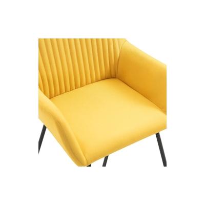 vidaXL Esszimmerstühle Stoff V12 : Farbe - Gelb, Größe - 4 Stk.