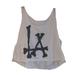 Brandy Melville Tops | Brandy Melville Cropped La Bones Graphic White Tank Top | Color: Black/White | Size: One Size