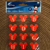 Disney Design | Disney Mickey Mouse Alphabets Mickey Head Red Stickers | Color: Red/White | Size: Os