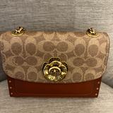 Coach Bags | Coach Parker 18 Rust 30592 Signature Canvas Mini Shoulder Bag | Color: Brown/Gold | Size: Small