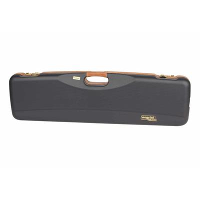 Negrini OU/SxS Deluxe Hunting Shotgun Case Navy/Tobacco Leather/Navy Interior 1605LX/5138
