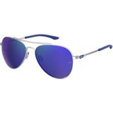 Under Armour Instinct Sunglasses with Shiny Palladium/Grey Frame and Blue Mirror Lens Medium UA0007GS 010-Z0