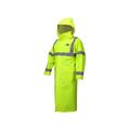 MCR Safety Big Jake 2 PVC/Meta-Aramid Flame Resistant Rain Coat ANSI Class 3 Hi-Vis Standard HRC2/CAT2 ARC Rating ATPV 11 cal/cm2 Fluorescent Lime 4X