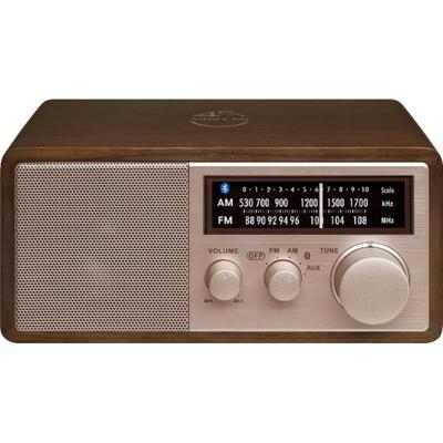 Sangean FM / AM / Aux-in / Bluetooth Wooden Cabinet Radios Walnut WR-16SE
