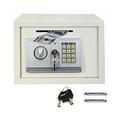 Money Box Collection Box Drop Slot Safes 16L Electronic Digital Safe Box for Home, PIN Code Password, 2 Emergency Keys, Secure Box for Wall Mounted And Floor Fixings, Security Safe 14"x 10"x 10" White