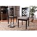 Baxton Studio Renaud Modern Sand Fabric & Espresso Brown Finished Wood 2-PC Dining Chair Set - Wholesale Interiors RH332C-Sand/Dark Brown-DC-2PK