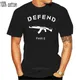 T-shirt imprimé 3D unisexe Defend Paris manches courtes sweat-shirt décontracté chemise AK47