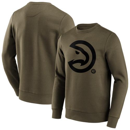 Atlanta Hawks Fanatics Branded Fashion Preferred Logo Rundhals-Sweatshirt - Herren