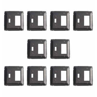 10 Switchplate Black Wrought Iron GFI/Toggle 5 1/4 | Renovator's Supply