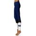 Women's Navy Jackson State Tigers Color Block Yoga Leggings