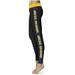 Women's Black/Blue Drexel Dragons Side Stripe Yoga Leggings