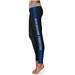 Women's Black/Blue New Orleans Privateers Side Stripe Yoga Leggings