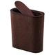 ZHZ-DT Bedroom Bin, Small Rubbish Bin Made of Wooden | Narrow Waste Paper Basket with Lid for Bathroom Kitchen and Office Recycling Waste Can Dustbin, Rustic Finish (Color : Dark Brown)