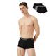 Emporio Armani Men's Pure Cotton Trunks, Black/White/Black, M (Pack of 3)