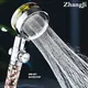ZhangJi 2021 Pomme de douche filtrante avec hélice Rotation à 360 degrés Economiseur d'eau Spray à