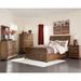 Clydesdale Vintage Bourbon 2-piece Storage Bedroom Set with Nightstand