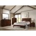 Crawley Rich Merlot 3-piece Panel Bedroom Set with 2 Nightstands