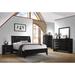 Transylvania Black 4-piece Bedroom Set with 2 Nightstands and Chest