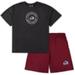 Men's Concepts Sport Burgundy/Heathered Charcoal Colorado Avalanche Big & Tall T-Shirt Shorts Sleep Set
