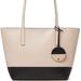 Kate Spade Bags | Boutique Nwt Kate Spade New York Briel Large Leather Tote In Warm Beige/Black | Color: Black/Tan | Size: Large