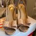 Kate Spade Shoes | Kate Spade Neutral/Cork Heels. Used. Adorable And In Great Shape. | Color: Cream/Tan | Size: 9.5