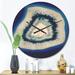 East Urban Home Slice of Agate Crystal Wall Clock Solid Wood in Blue/Brown | 16 H x 16 W x 1 D in | Wayfair C4343049B6404BF894A9F914B7BE28D5