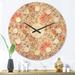 East Urban Home Oriental Floral Paisley Wood Wall Clock Solid Wood in White | 36 H x 36 W x 1 D in | Wayfair 4CB553F9250249679E57FE2D00C66F06