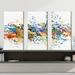 Corrigan Studio® Colossians 2:2 Together In Love By Mark Lawrence 3 Piece Graphic Print Set On Canvas in Blue/Red/Yellow | Wayfair