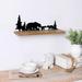 Loon Peak® Neena Forest Bear Family Wood Wall Shelf Wood/Metal in Brown/Green | 5.71 H x 15.94 W x 4.02 D in | Wayfair