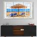 East Urban Home Window Open To Beach Hut w/ Chairs - Multipanel Extra Large Seashore Metal Wall Art Metal | 28 H x 1 D in | Wayfair