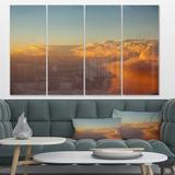 East Urban Home Solotful Sunset In Sky Cloudscape - Multipanel Extra Large Seascape Metal Wall Decor Metal | 28 H x 48 W x 1 D in | Wayfair