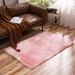 Pink 58.97 x 35.43 x 2.5 in Area Rug - Everly Quinn Daruis Handmade Shag Faux Sheepskin Area Rug/Faux Fur | 58.97 H x 35.43 W x 2.5 D in | Wayfair