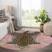 Brown/Pink 60 x 0.08 in Area Rug - Willa Arlo™ Interiors Willhite Animal Print Pink/Tan/Beige Area Rug Polyester | 60 W x 0.08 D in | Wayfair