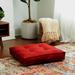 Archie & Oscar™ Longwood Square Pillow Dog Bed Polyester/Recycled Materials in Red | 5 H x 24 W x 24 D in | Wayfair