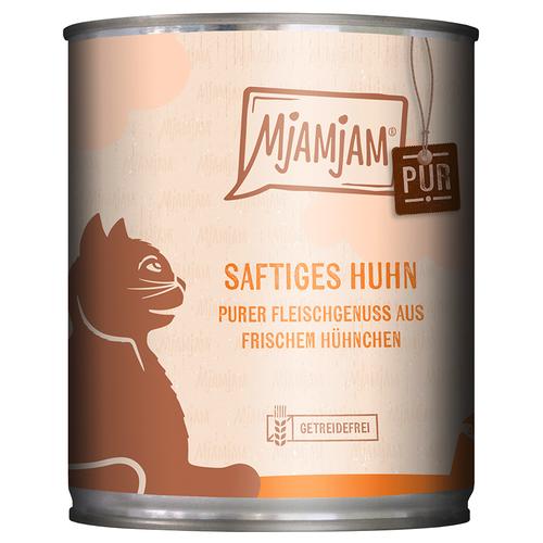 6x800g MjAMjAM purer Fleischgenuss saftiges Hühnchen pur Katzenfutter nass