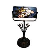 Dale Tiffany Dragonfly Bankers 17 Inch Accent Lamp - TA21014