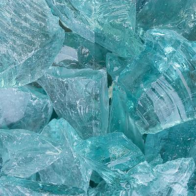 Glas Steinschlag Glas Turquoise, 750 kg (Bigbag)