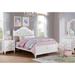 Marais Traditional White Wood 3-piece Panel Bed and Nightstands Set with USB by Furniture of America