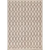 Modern Trellis Moroccan Oriental Area Rug Hand-knotted Wool Carpet - 5'1" x 6'7"