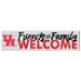 White Houston Cougars 10'' x 40'' Friends & Family Welcome Sign