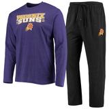 Men's Concepts Sport Black/Purple Phoenix Suns Long Sleeve T-Shirt & Pants Sleep Set