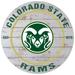 White Colorado State Rams 20'' x Indoor/Outdoor Weathered Circle Sign