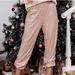 Anthropologie Pants & Jumpsuits | Anthropologie Rose Pink Metallic Shimmer Jogger Pants | Color: Pink | Size: S