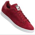 Adidas Shoes | Adidas Stan Smith Red Suede Shoes - Size 9m | Color: Red | Size: 9